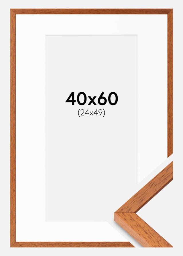 Ram med passepartou Frame Ares Cherry 40x60 cm - Mounts White 25x50 cm