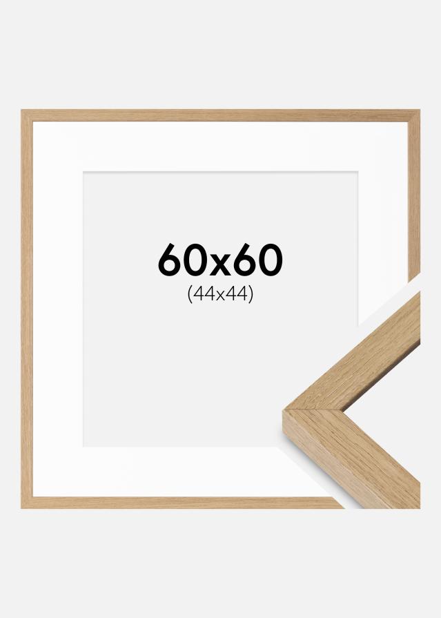 Ram med passepartou Frame Hermes Natural Oak 60x60 cm - Mounts White 45x45 cm