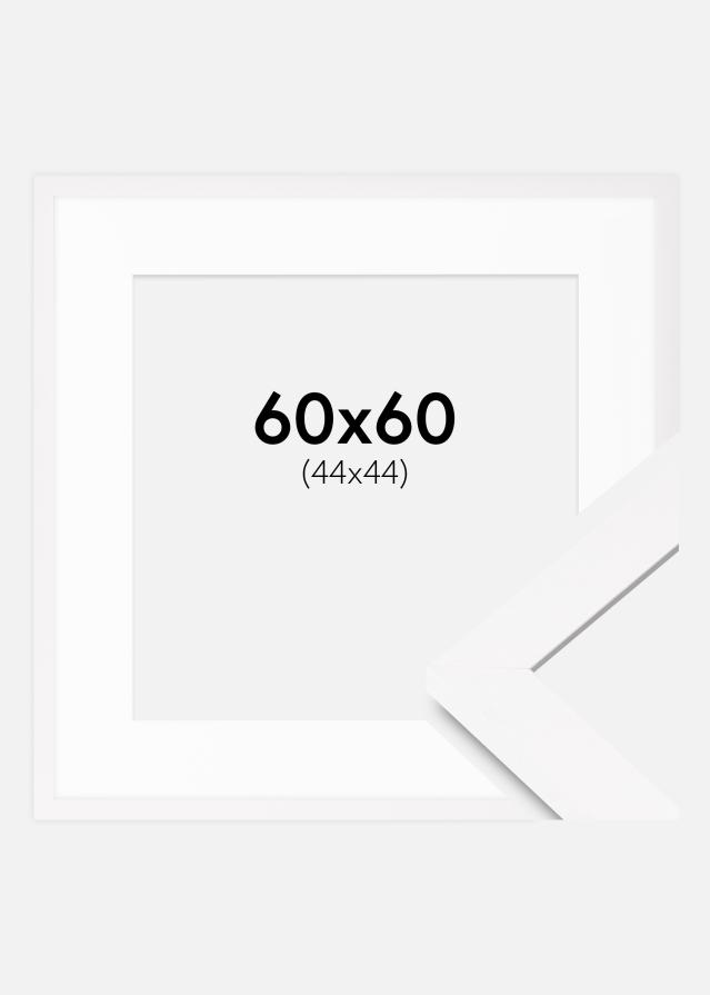 Ram med passepartou Frame BGA Classic White 60x60 cm - Mounts White 45x45 cm