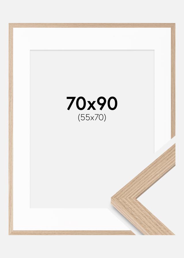 Ram med passepartou Frame BGA Classic Oak 70x90 cm - Mounts White 56x71 cm