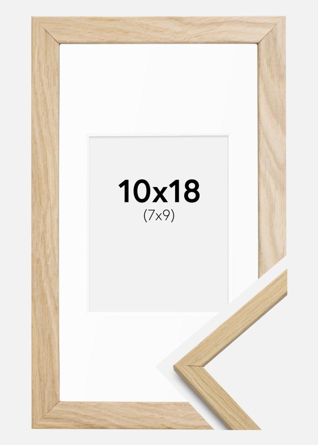 Ram med passepartou Frame Edsbyn Oak 10x18 cm - Mounts White 8x10 cm