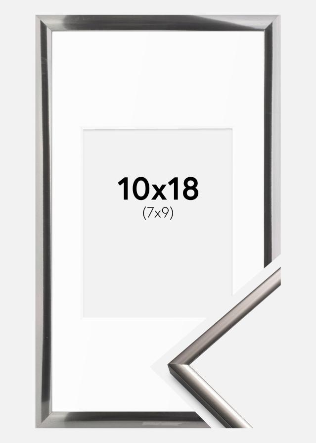 Ram med passepartou Frame New Lifestyle Steel 10x18 cm - Mounts White 8x10 cm