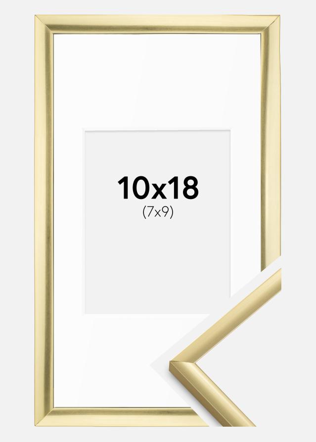 Ram med passepartou Frame New Lifestyle Gold 10x18 cm - Mounts White 8x10 cm