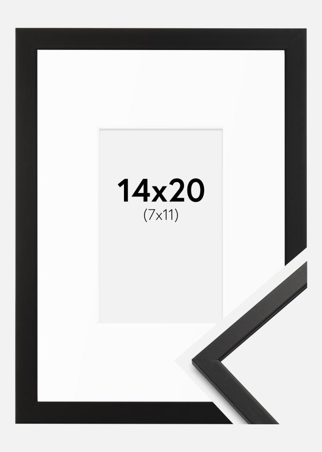 Ram med passepartou Frame Edsbyn Black 14x20 cm - Mounts White 8x12 cm