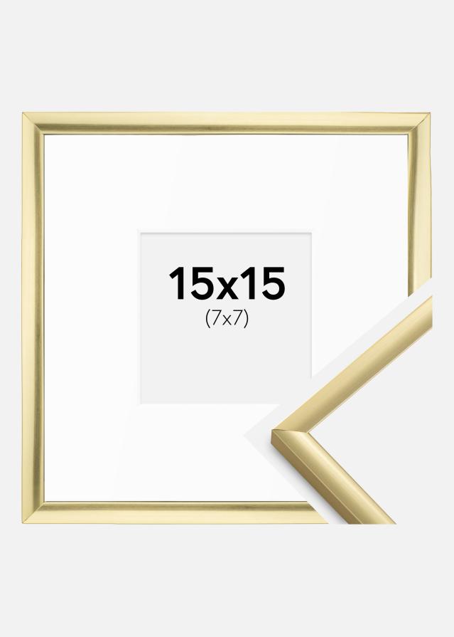 Ram med passepartou Frame New Lifestyle Gold 15x15 cm - Mounts White 8x8 cm