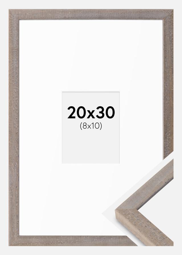 Ram med passepartou Frame Ares Gray 20x30 cm - Mounts White 9x11 cm