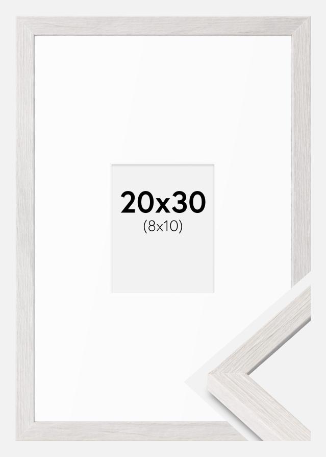 Ram med passepartou Frame Ares White Oak 20x30 cm - Mounts White 9x11 cm