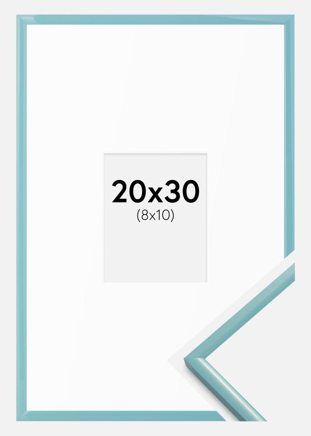 Ram med passepartou Frame New Lifestyle Turquoise 20x30 cm - Mounts White 9x11 cm
