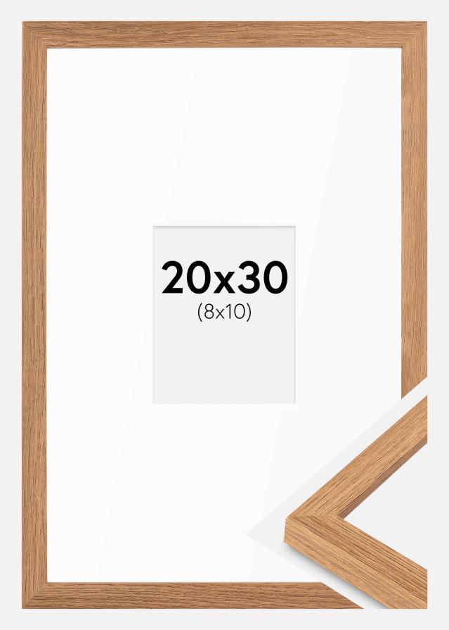 Ram med passepartou Frame Stilren Teak 20x30 cm - Mounts White 9x11 cm