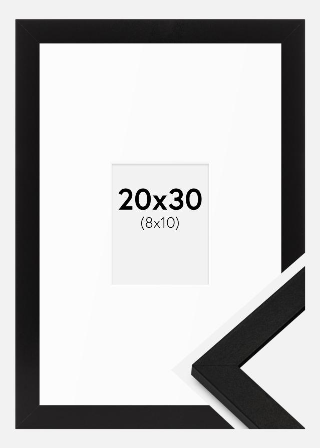 Ram med passepartou Frame BGA Classic Black 20x30 cm - Mounts White 9x11 cm