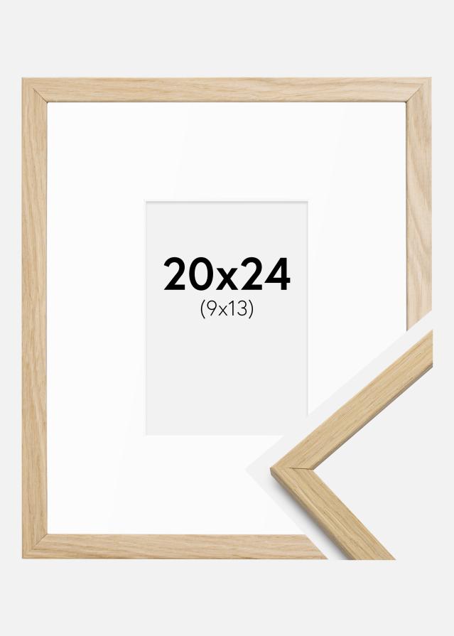 Ram med passepartou Frame Edsbyn Oak 20x24 cm - Mounts White 10x14 cm