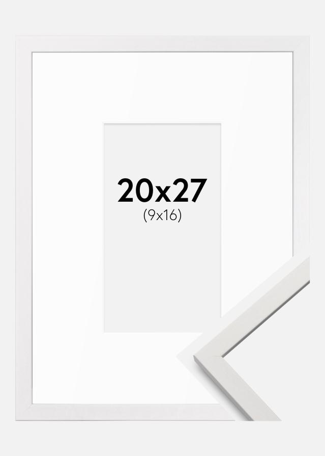 Ram med passepartou Frame Edsbyn White 20x27 cm - Mounts White 10x17 cm