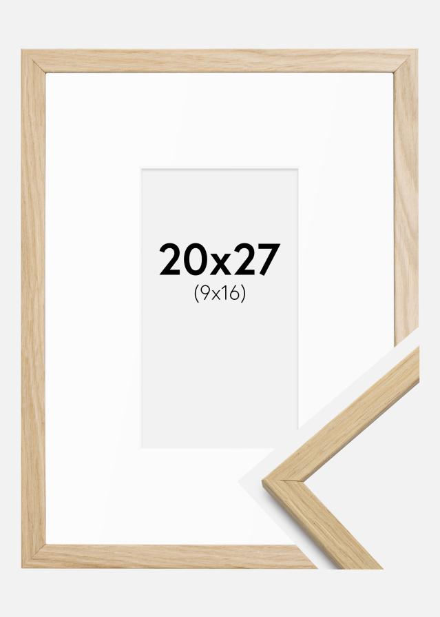 Ram med passepartou Frame Edsbyn Oak 20x27 cm - Mounts White 10x17 cm