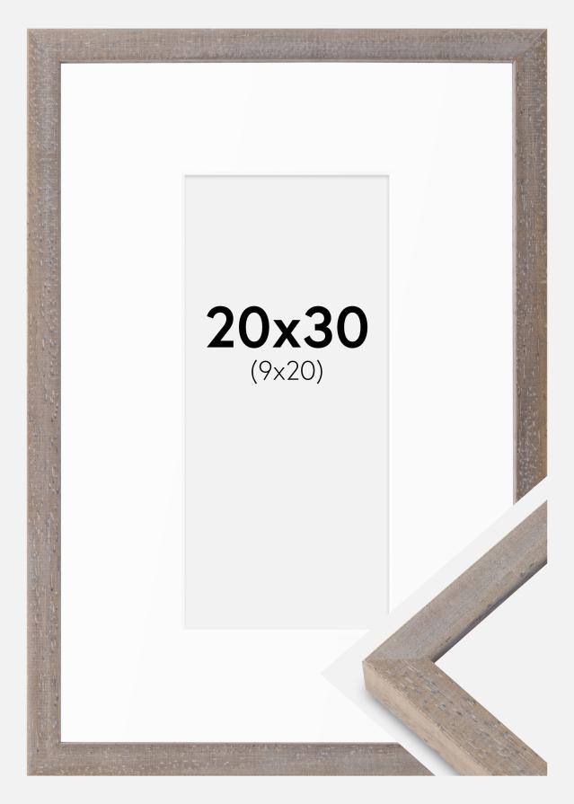 Ram med passepartou Frame Ares Gray 20x30 cm - Mounts White 10x21 cm