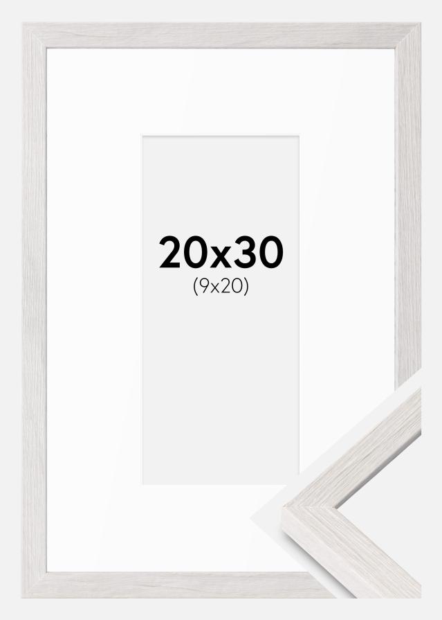 Ram med passepartou Frame Ares White Oak 20x30 cm - Mounts White 10x21 cm