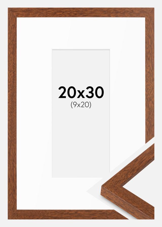 Ram med passepartou Frame Stilren Warm Brown 20x30 cm - Mounts White 10x21 cm
