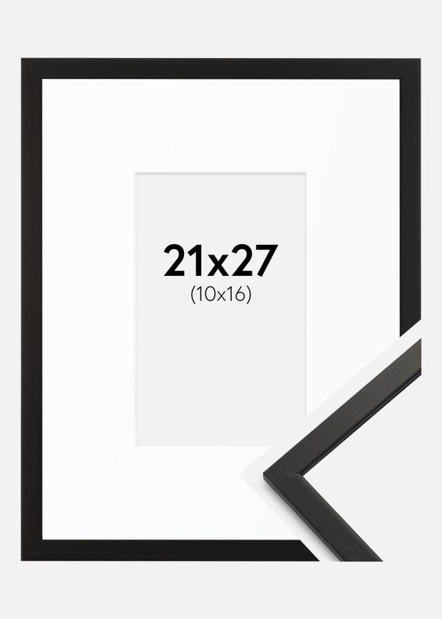 Ram med passepartou Frame Edsbyn Black 21x27 cm - Mounts White 11x17 cm