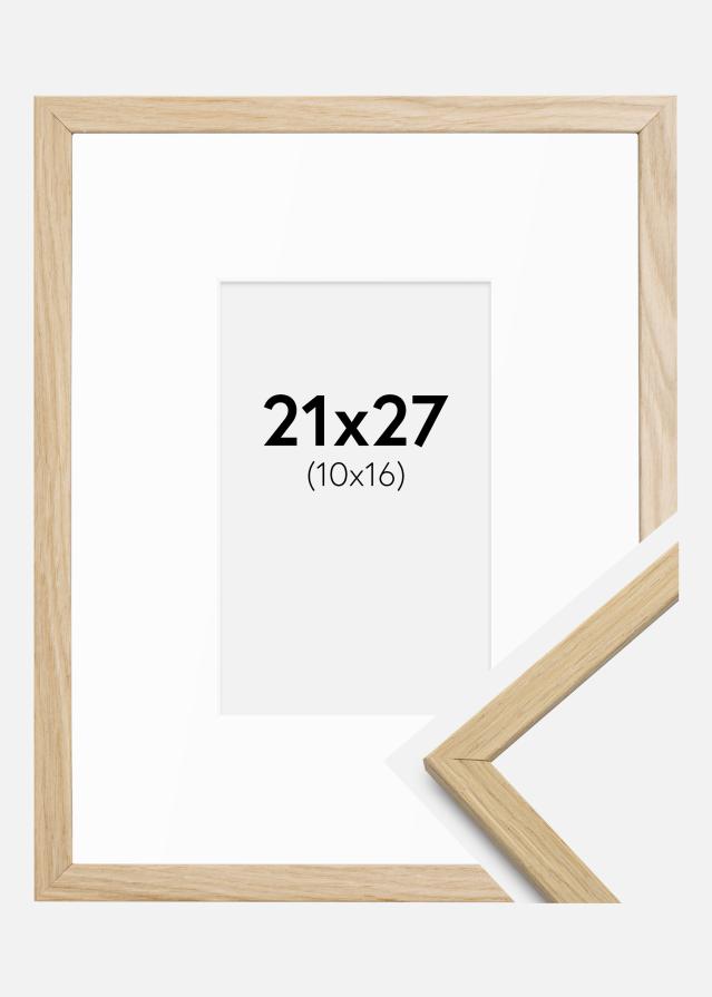 Ram med passepartou Frame Edsbyn Oak 21x27 cm - Mounts White 11x17 cm