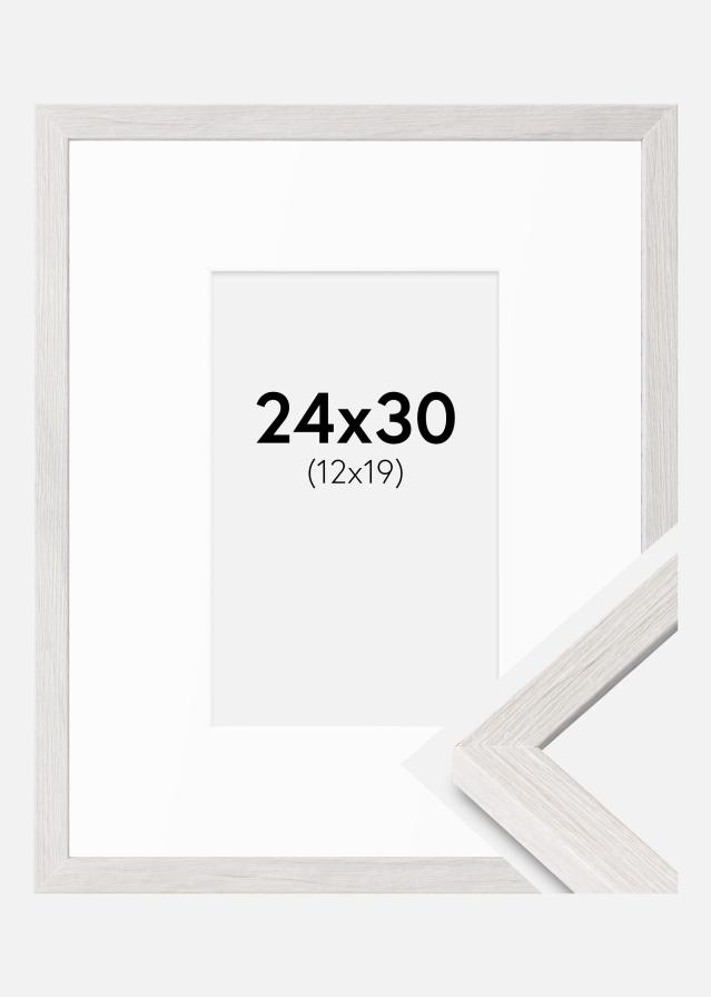Ram med passepartou Frame Ares White Oak 24x30 cm - Mounts White 13x20 cm