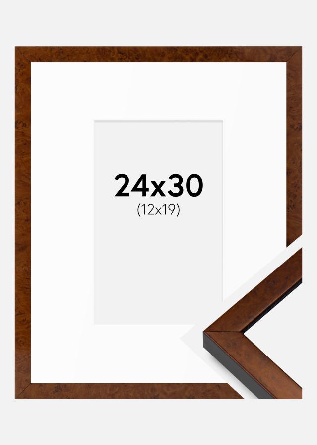 Ram med passepartou Frame Ares Walnut 24x30 cm - Mounts White 13x20 cm