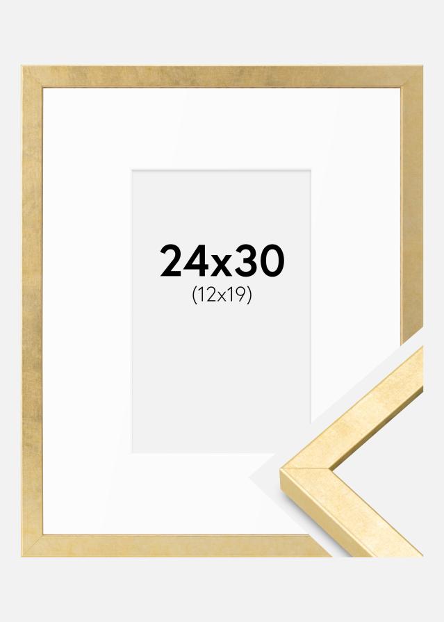 Ram med passepartou Frame Ares Gold 24x30 cm - Mounts White 13x20 cm