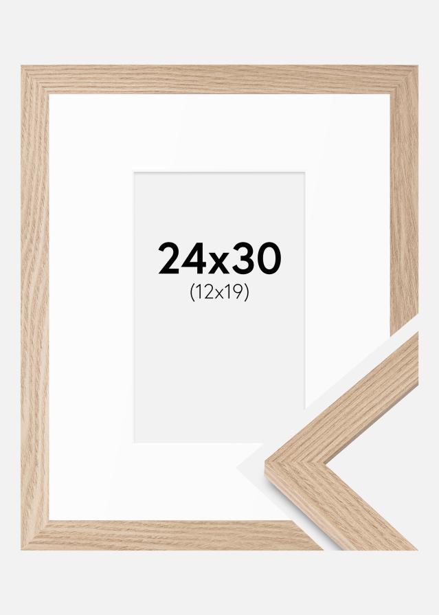 Ram med passepartou Frame BGA Classic Oak 24x30 cm - Mounts White 13x20 cm