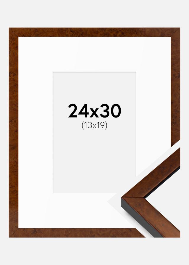Ram med passepartou Frame Ares Walnut 24x30 cm - Mounts White 14x20 cm