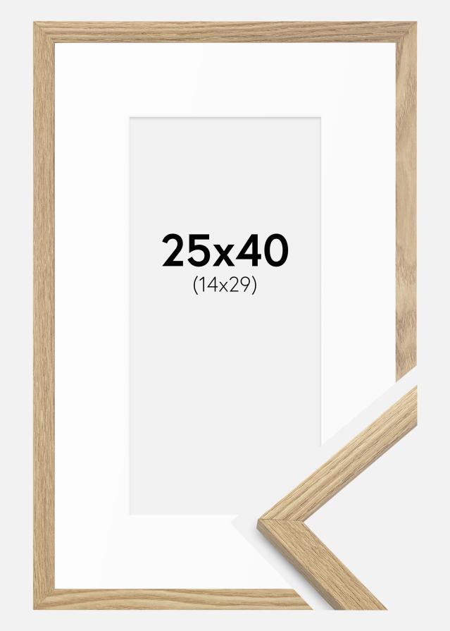 Ram med passepartou Frame Trendy Oak 25x40 cm - Mounts White 15x30 cm
