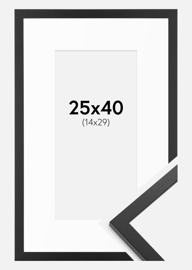 Ram med passepartou Frame Trendy Black 25x40 cm - Mounts White 15x30 cm