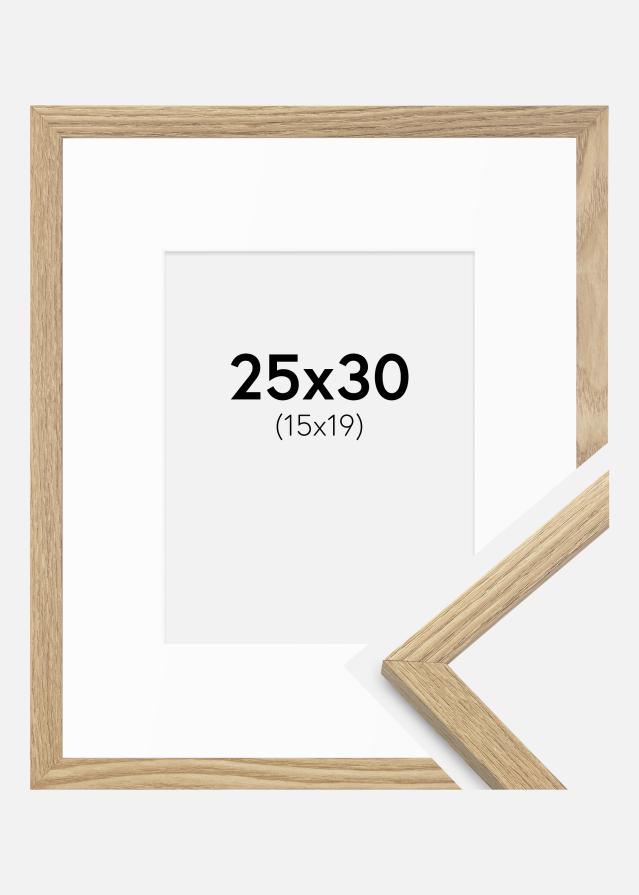 Ram med passepartou Frame Trendy Oak 25x30 cm - Mounts White 16x20 cm