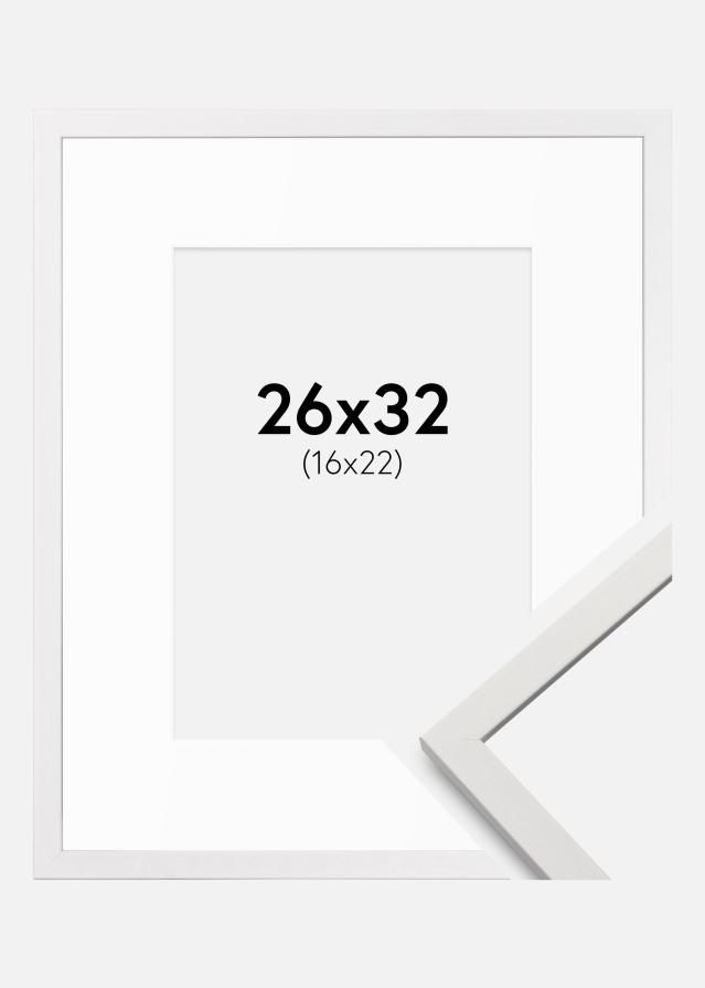 Ram med passepartou Frame Edsbyn White 26x32 cm - Mounts White 17x23 cm