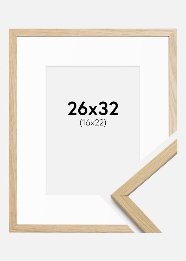 Ram med passepartou Frame Edsbyn Oak 26x32 cm - Mounts White 17x23 cm