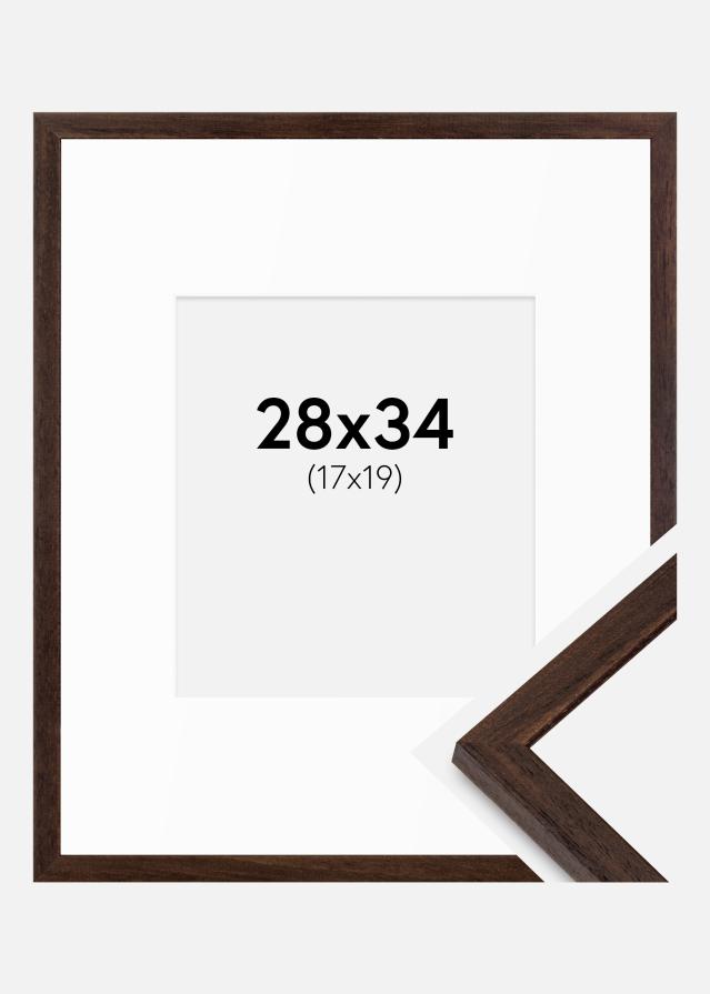 Ram med passepartou Frame Edsbyn Walnut 28x34 cm - Mounts White 18x20 cm