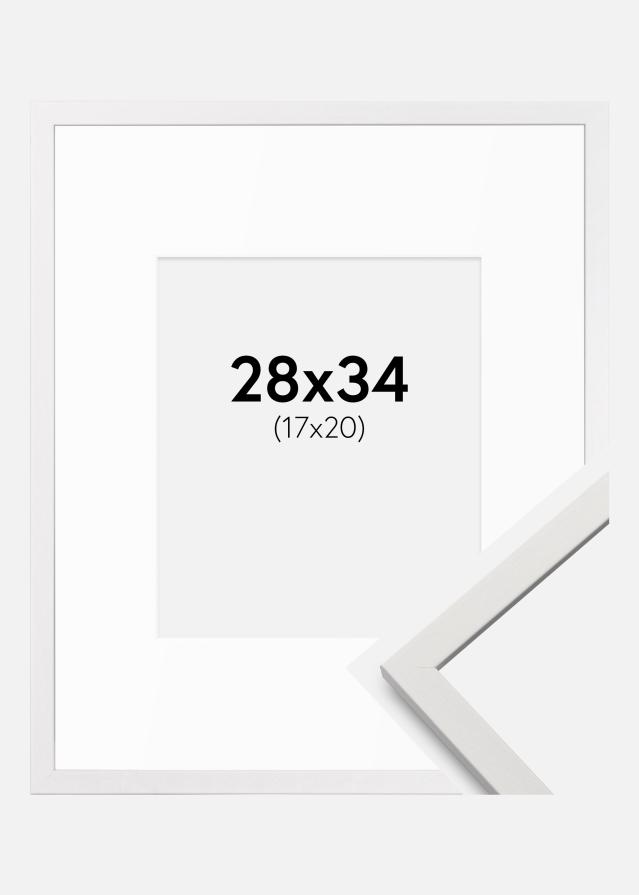 Ram med passepartou Frame Edsbyn White 28x34 cm - Mounts White 18x21 cm