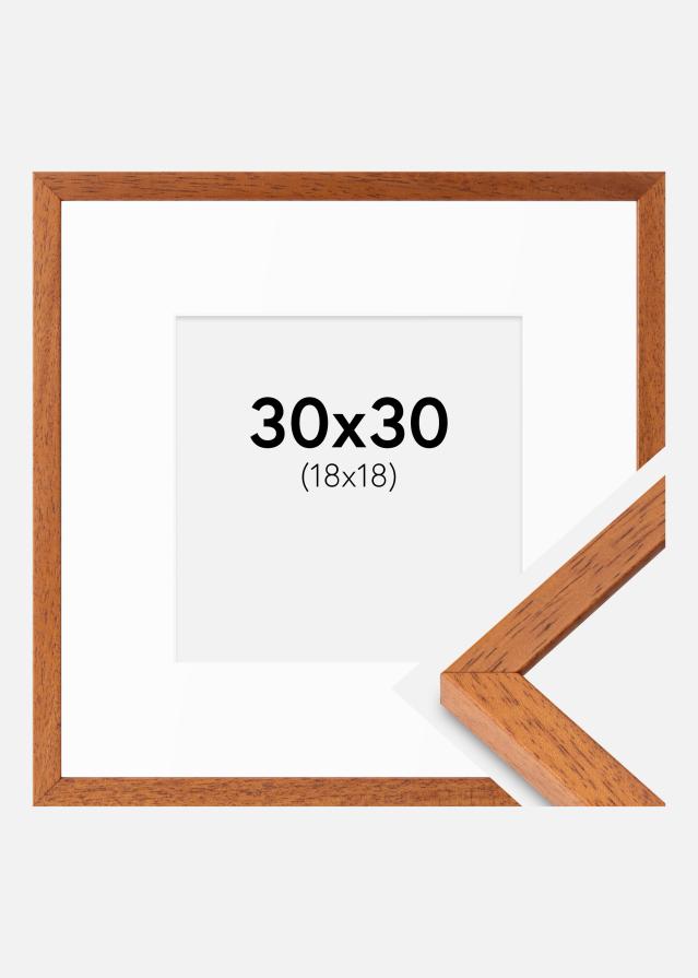 Ram med passepartou Frame Ares Cherry 30x30 cm - Mounts White 19x19 cm