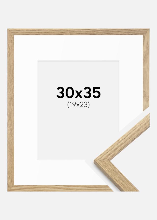 Ram med passepartou Frame Trendy Oak 30x35 cm - Mounts White 20x24 cm