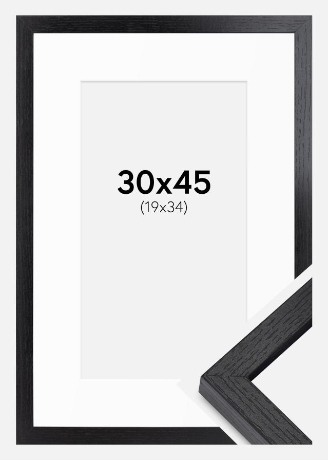 Ram med passepartou BGA Box Frame Black 30x45 cm - Mounts White 20x35 cm