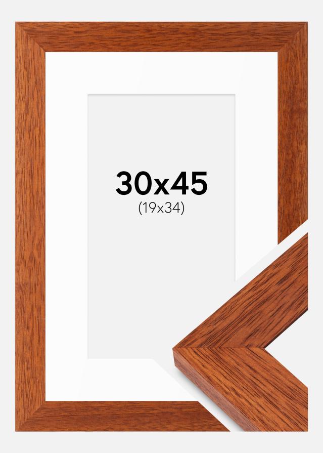 Ram med passepartou Frame Juno Cherry 30x45 cm - Mounts White 20x35 cm