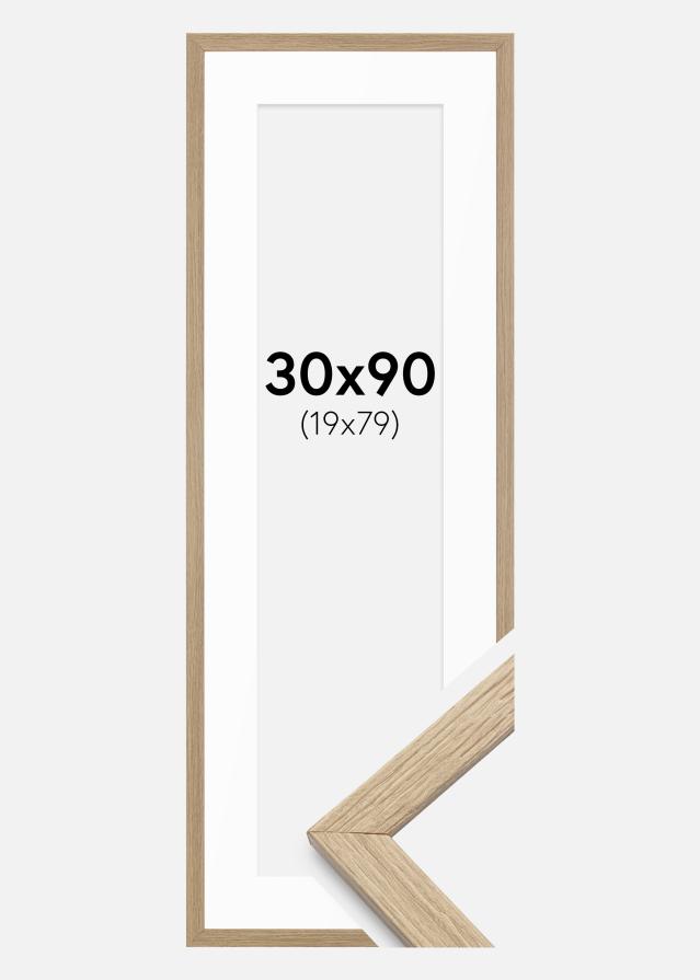 Ram med passepartou Frame Stilren Oak 30x90 cm - Mounts White 20x80 cm