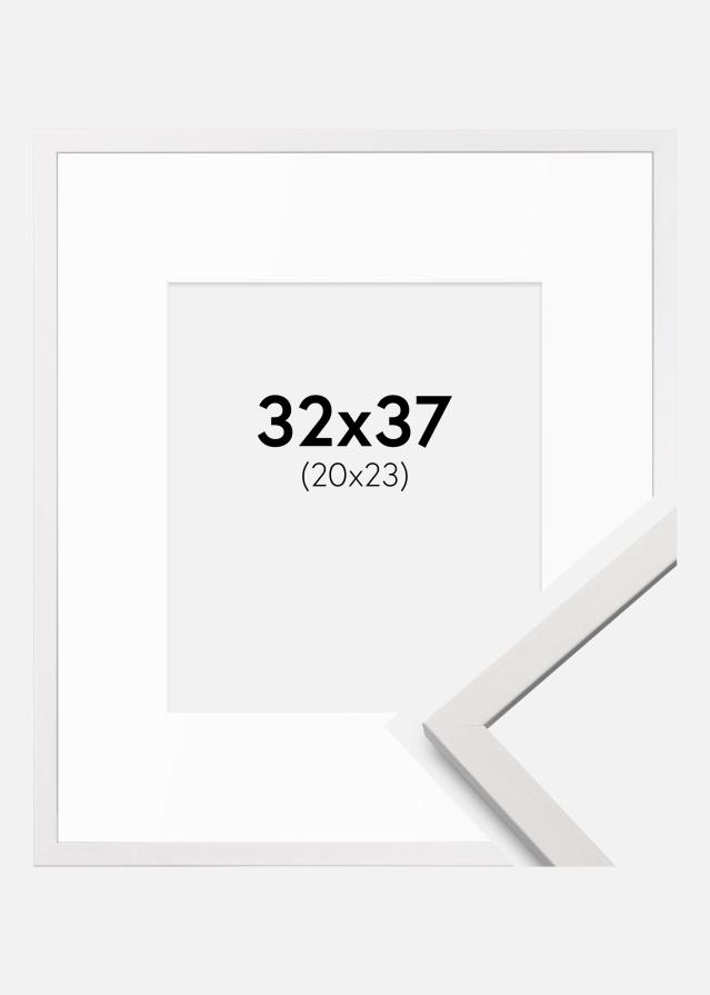 Ram med passepartou Frame Edsbyn White 32x37 cm - Mounts White 21x24 cm