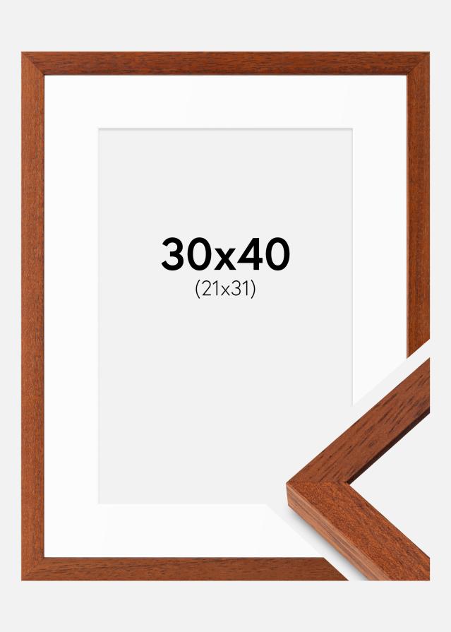 Ram med passepartou Frame Hermes Cherry 30x40 cm - Mounts White 22x32 cm