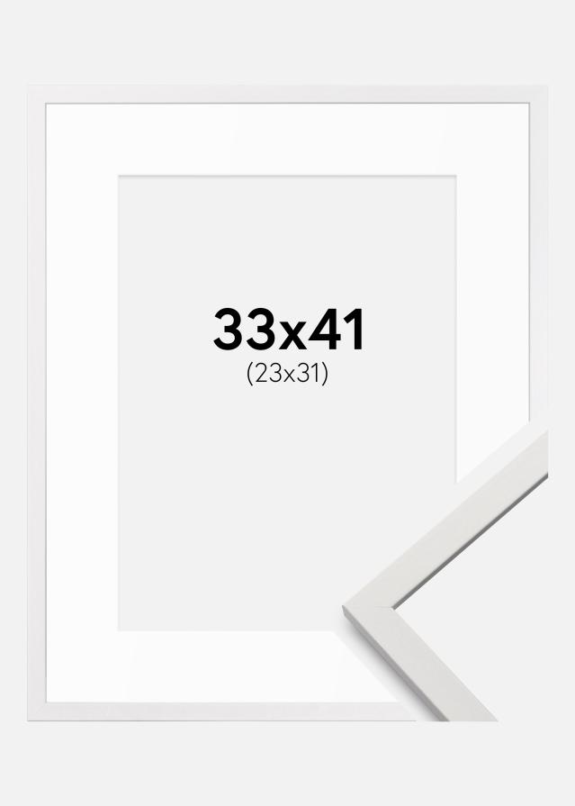 Ram med passepartou Frame Edsbyn White 33x41 cm - Mounts White 24x32 cm