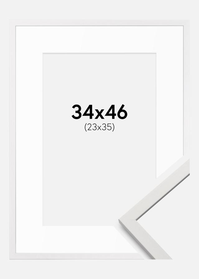 Ram med passepartou Frame Edsbyn White 34x46 cm - Mounts White 24x36 cm