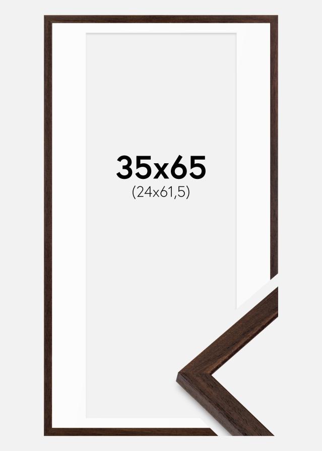 Ram med passepartou Frame Edsbyn Walnut 35x65 cm - Mounts White 25x62.5 cm