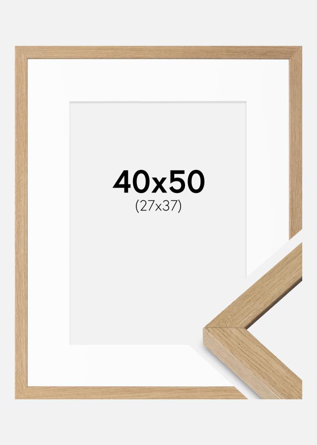 Ram med passepartou Frame Hermes Natural Oak 40x50 cm - Mounts White 28x38 cm