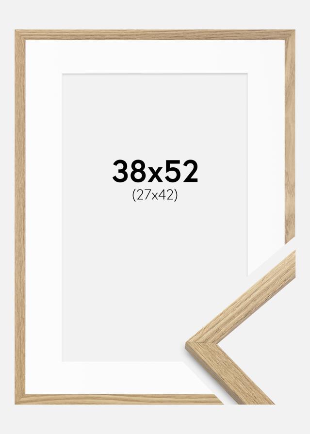 Ram med passepartou Frame Trendy Oak 38x52 cm - Mounts White 28x43 cm