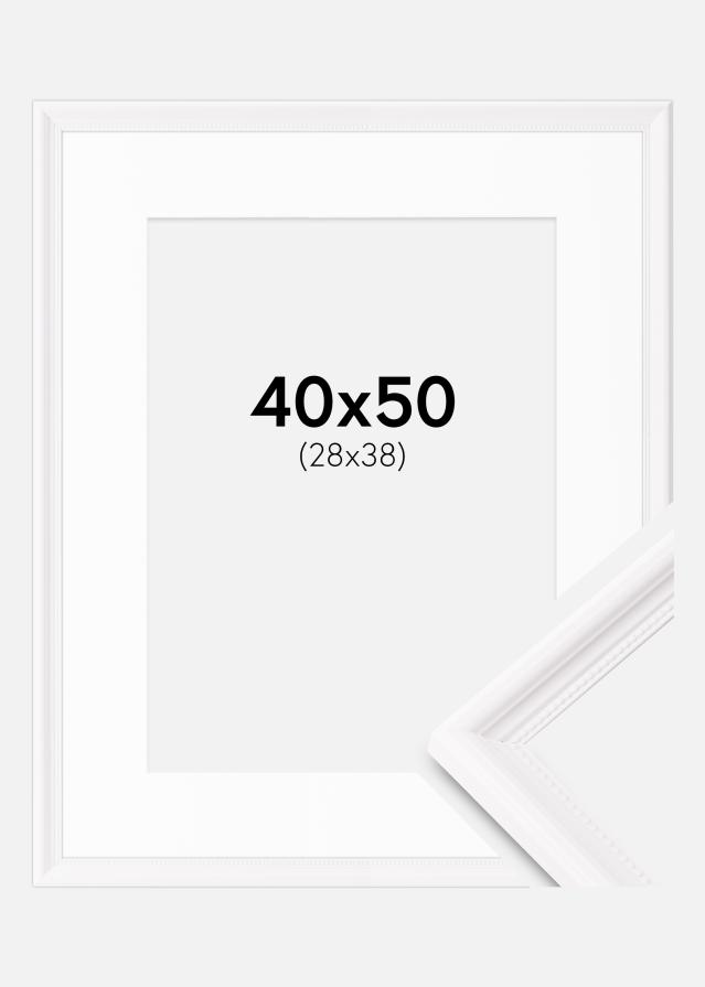 Ram med passepartou Frame Gala White 40x50 cm - Mounts White 29x39 cm