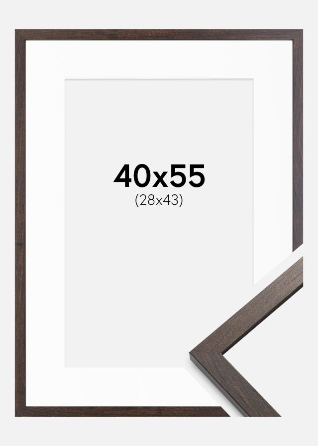 Ram med passepartou Frame Trendy Walnut 40x55 cm - Mounts White 29x44 cm