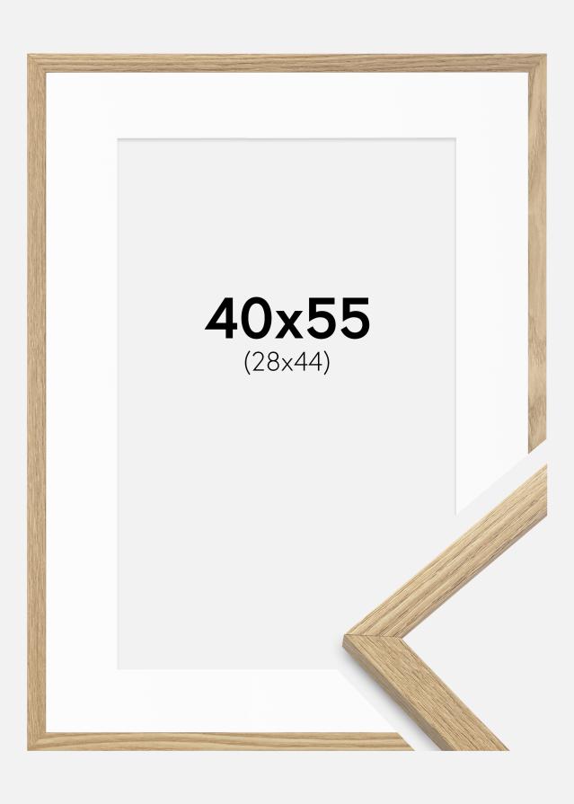 Ram med passepartou Frame Trendy Oak 40x55 cm - Mounts White 29x45 cm