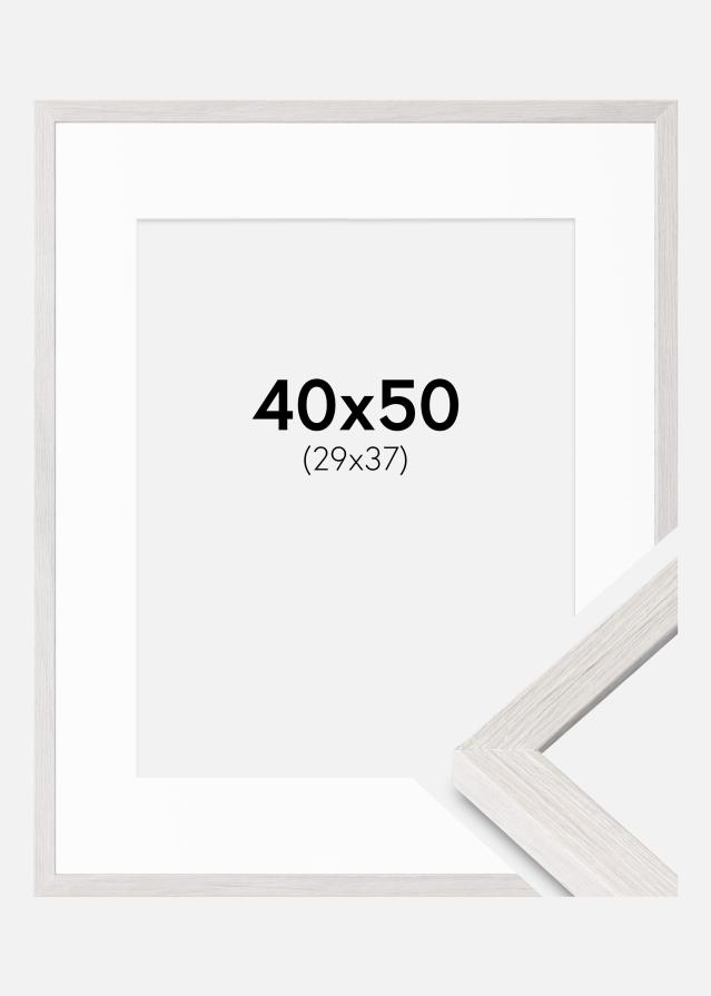 Ram med passepartou Frame Ares White Oak 40x50 cm - Mounts White 30x38 cm